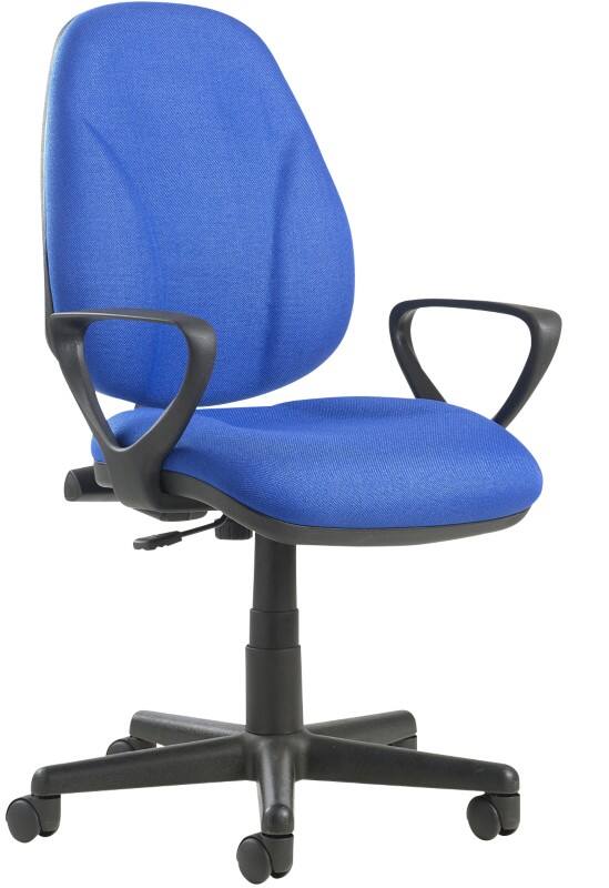 Dams International Bilbao Operator Chair Fixed Armrest Blue 480 x 605 x 1,085 mm