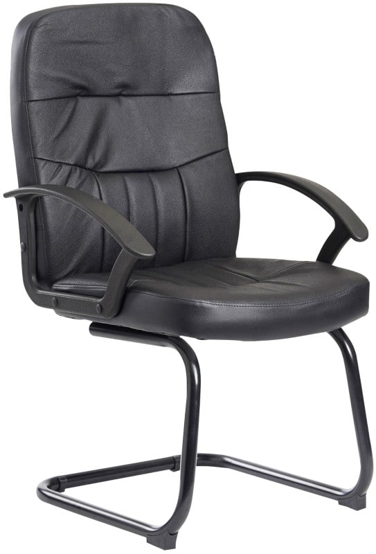 Dams International Cavalier Visitor Chair Fixed Armrest Black 630 x 610 x 1,100 mm