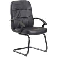 Dams International Cavalier Visitor Chair Fixed Armrest Black 630 x 610 x 1,100 mm
