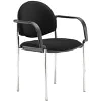 Dams International Coda Chair Fixed Armrest Black 580 x 570 x 930 mm
