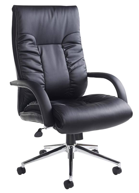 Dams International Derby Executive Chair Fixed Armrest Black 675 x 785 x 1,230 mm