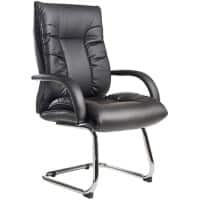 Dams International Derby Visitor Chair Fixed Armrest Black 655 x 710 x 950 mm