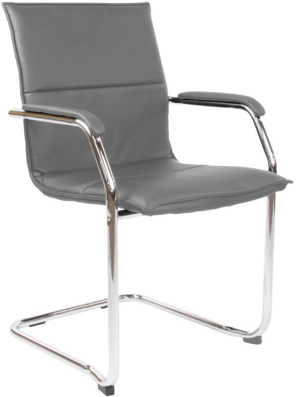 Dams International Essen Meeting Chair Fixed Armrest Grey 555 x 605 x 885 mm