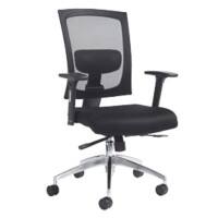 Dams International Gemini Office Chair Height-Adjustable Armrest Black 490 x 640 x 1,085 mm