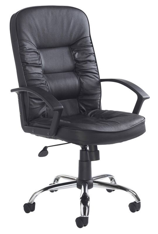 Dams International Hertford Manager Chair Fixed Armrest Black 620 x 735 x 1,180 mm