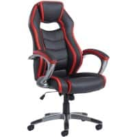 Dams International Jensen Executive Chair Fixed Black/Red 680 x 720 x 1,255 mm