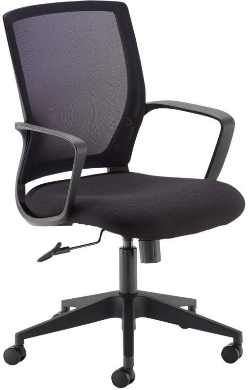 Dams International Jonas Operator Chair Fixed Armrest Black 580 x 550 x 1,070 mm