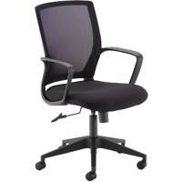 Dams International Jonas Operator Chair Fixed Armrest Black 580 x 550 x 1,070 mm