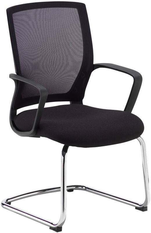 Dams International Jonas Visitor Chair Fixed Armrest Black 570 x 550 x 930 mm