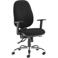 Dams International Jota Ergo Office Chair Height-Adjustable Armrest Black 680 x 650 x 1,180 mm