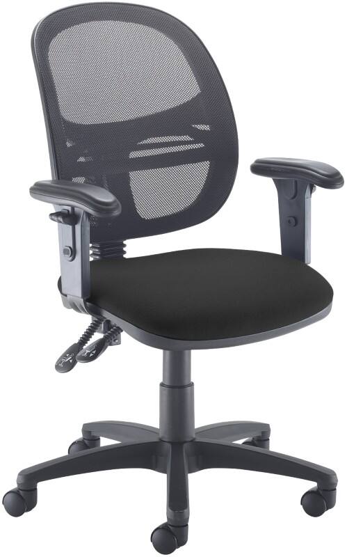 Dams International Jota Operator Chair Height-Adjustable Armrest Black 670 x 600 x 1,090 mm