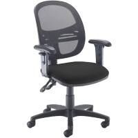 Dams International Jota Operator Chair Height Adjustable Black 670 x 600 x 1,090 mm