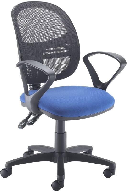 Dams International Jota Operator Chair Fixed Armrest Blue 670 x 600 x 1,090 mm