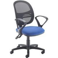 Dams International Jota Operator Chair Fixed Armrest Blue 670 x 600 x 1,090 mm
