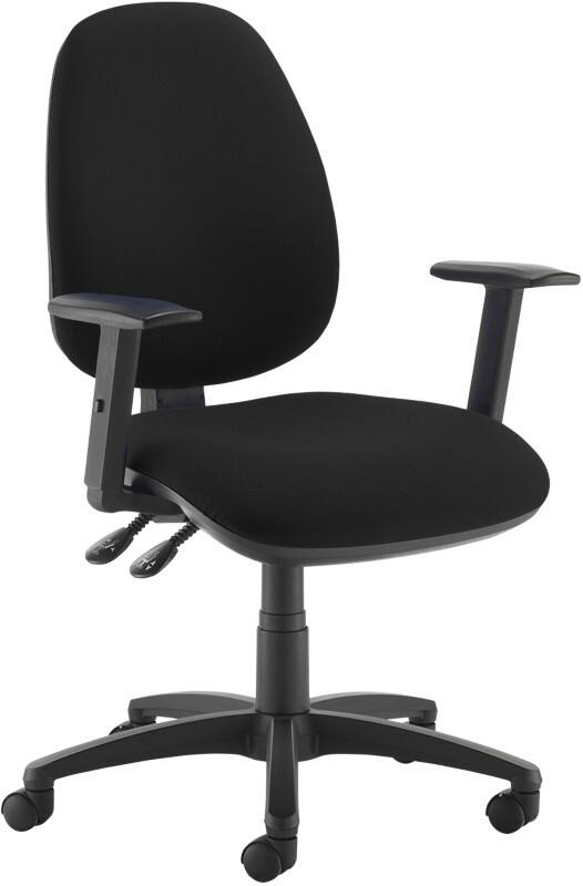 Dams International Jota XL Operator Chair Height-Adjustable Armrest Black 680 x 650 x 1,140 mm
