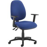 Dams International Jota XL Operator Chair Height-Adjustable Armrest Blue 680 x 650 x 1,140 mm