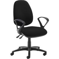 Dams International Jota XL Operator Chair Fixed Armrest Black 680 x 650 x 1,140 mm