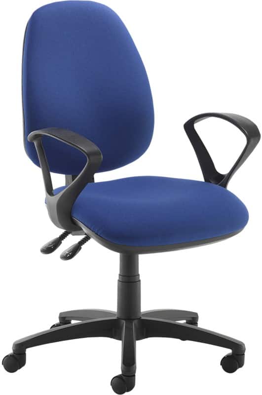 Dams International Jota XL Operator Chair Fixed Armrest Blue 680 x 650 x 1,140 mm