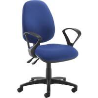 Dams International Jota XL Operator Chair Fixed Armrest Blue 680 x 650 x 1,140 mm