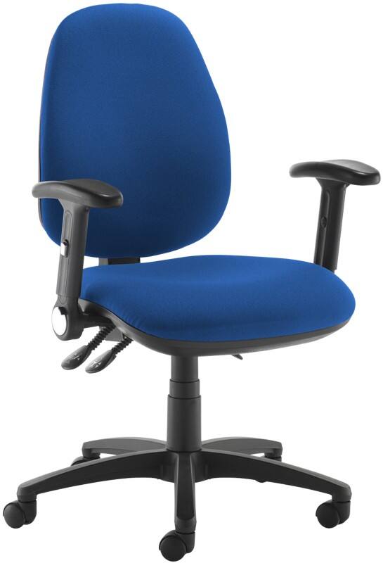 Dams International Jota XL Operator Chair Height-Adjustable Armrest Blue 680 x 650 x 1,140 mm