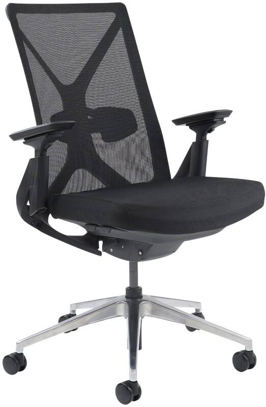 Dams International Paxton Operator Chair Height-Adjustable Armrest Black 650 x 580 x 1,090 mm