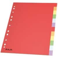 RAJA Blank Divider A4 Assorted 12 Part Cardboard 11 Holes