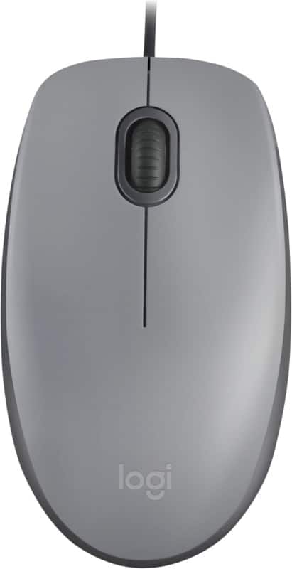 Logitech Silent M110 Mouse Wired Grey Suitable For Lefthanded People