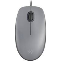 Logitech Silent M110 Mouse Wired Grey Suitable for lefthanded people