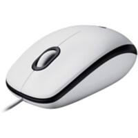 Logitech M100 Mouse Wired White Suitable for lefthanded people