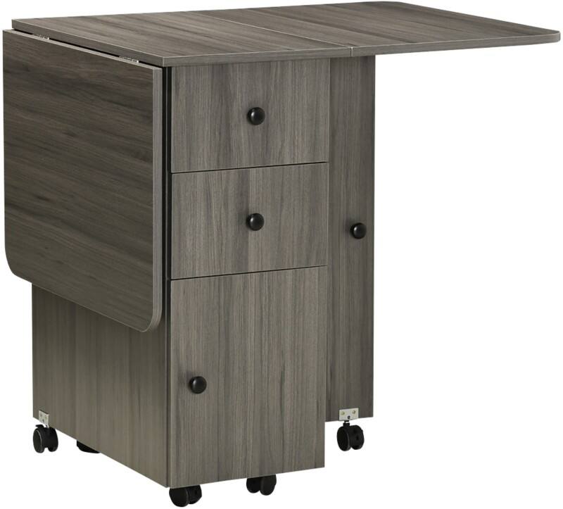 HOMCOM Non Height Adjustable Folding Dining Table Rectangular 835-679GY 1,200 x 600 x 765 mm