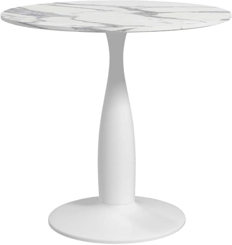 HOMCOM Non Height Adjustable Dining Table Round 83A-071V80WT 800 x 800 x 740 mm