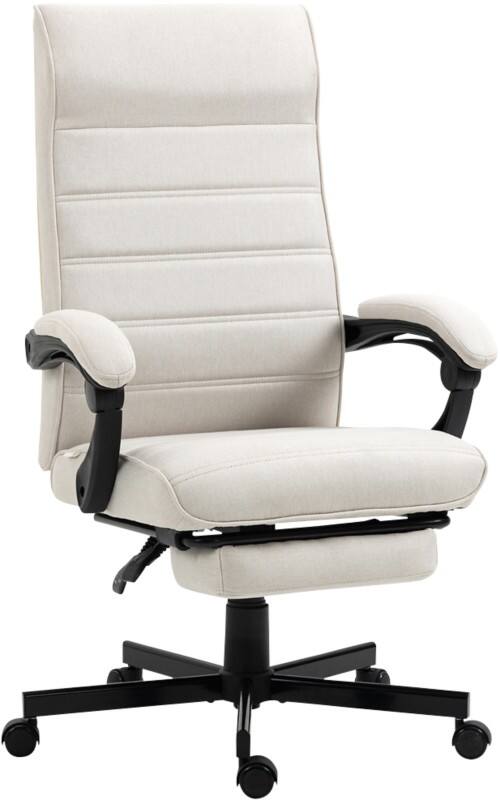 Vinsetto Office Chair Basic Tilt Fixed Armrest Cream 120000 g 921-610V70CW 680 x 670 x 1,140 mm