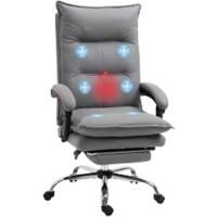 Vinsetto Massage Chair Basic Tilt Fixed Armrest Grey 120000 g 921-661V70GY 660 x 740 x 1,215 mm