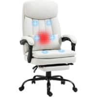 Vinsetto Massage Chair Basic Tilt Fixed Armrest Cream 120000 g 921-675V70CW 660 x 670 x 1,180 mm
