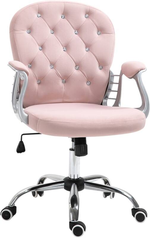 Vinsetto Office Chair Basic Tilt Fixed Armrest Pink 120000 g 921-169V71PK 595 x 605 x 1,030 mm