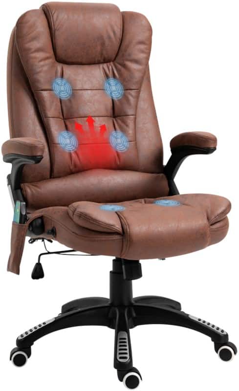 Vinsetto Massage Chair Basic Tilt 2D Armrest Brown 120000 g 921-171V75BN 670 x 740 x 1,160 mm