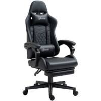 Vinsetto Racing Chair Fixed Armrest Faux Leather Black 921-465V71