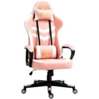 Vinsetto Office Chair Fixed Faux Leather Pink 921-199V71PK