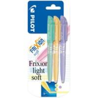 Pilot FriXion Light Soft Highlighter Green, Orange, Purple Medium Chisel  - 3.8 mm Non Refillable Pack of 3