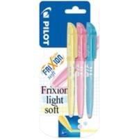 Pilot FriXion Light Soft Highlighter Pink, Blue, Yellow Medium Chisel  - 3.8 mm Non Refillable 3 Pieces