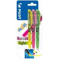 Pilot FriXion Light Highlighter Assorted Medium Chisel  - 3.8 mm Non Refillable Pack of 4