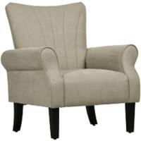 HOMCOM Armchair Fixed Armrest Beige 150 kg 839-877V70LG 730 x 800 x 940 mm