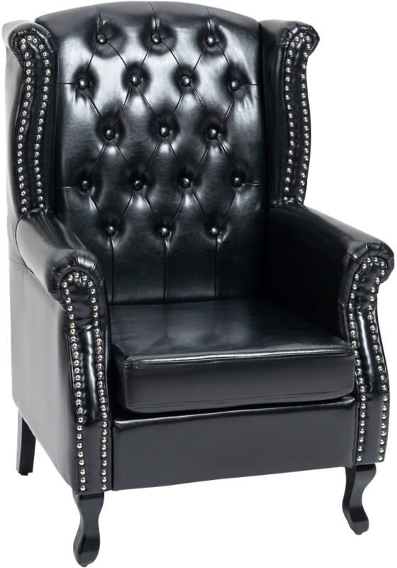 HOMCOM Armchair Fixed Armrest Black 150 kg 839-703V70BK 700 x 720 x 1,080 mm