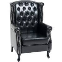 HOMCOM Armchair Fixed Armrest Black 150 kg 839-703V70BK 700 x 720 x 1,080 mm