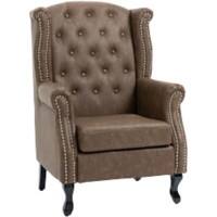 HOMCOM Armchair Fixed Armrest Brown 150 kg 839-703V70DR 700 x 720 x 1,080 mm