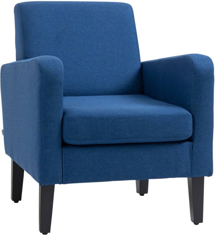 HOMCOM Armchair Fixed Armrest Blue 150 kg 839-001V71BU 720 x 660 x 740 mm