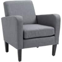HOMCOM Armchair Fixed Armrest Grey 150 kg 839-001V71GY 720 x 660 x 740 mm