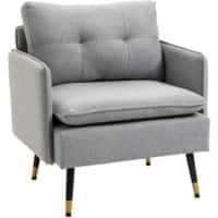 HOMCOM Sofa Fixed Armrest Grey 120 kg 839-619V70GY 680 x 760 x 800 mm