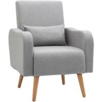 HOMCOM Armchair Fixed Armrest Grey 150 kg 833-632V71GY 770 x 720 x 930 mm