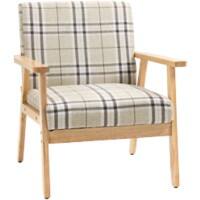 HOMCOM Sofa Fixed Armrest Beige 150 kg 839-481V70BG 680 x 660 x 770 mm